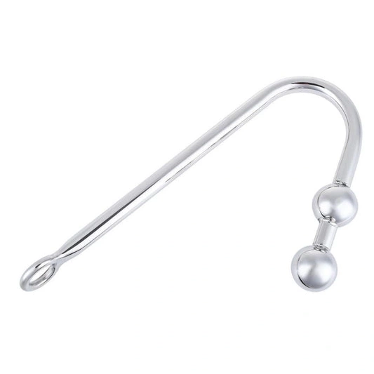 Stainless Anal Steel Two Hook Balls 4417 Pleasurable 0715